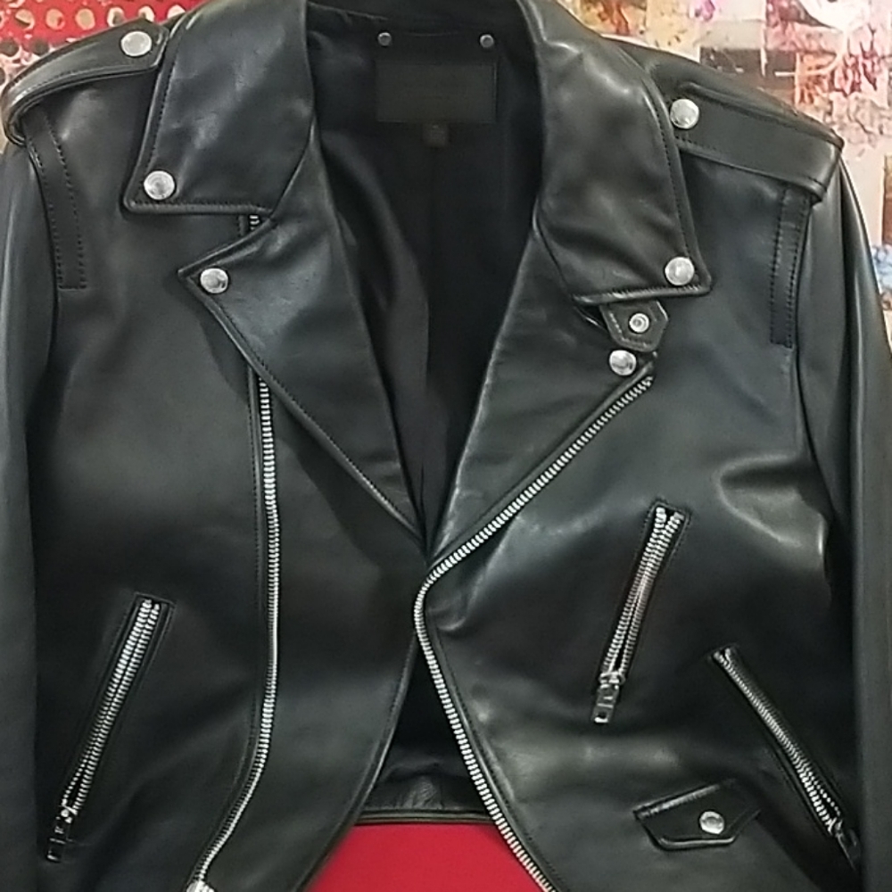 Womans coach leather jacket